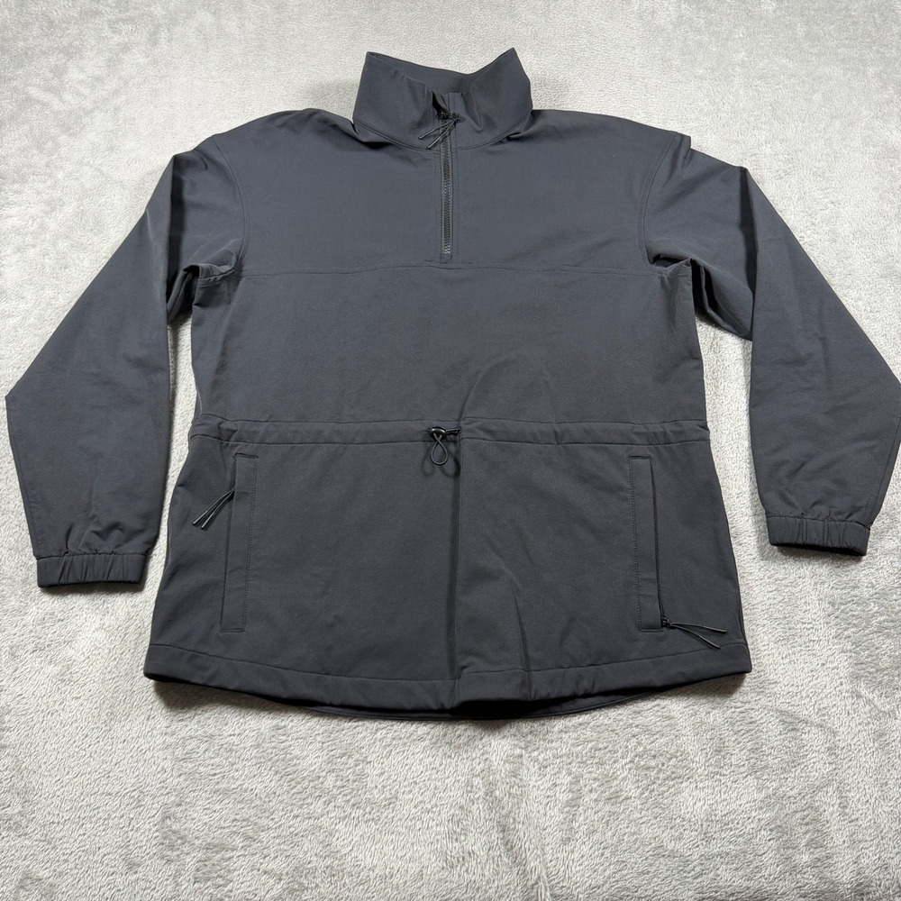 Outdoor Voices RecTrek Pullover Jacket Womens Small Black Half Zip Windbreaker